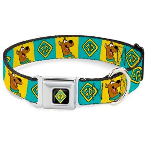 Buckle-Down Scooby Doo Collar para mascotas, collar de perro, hebilla de cinturón de seguridad de metal, poses de Scooby Doo y bloques de etiqueta de perro, color amarillo azul, 9.5 a 13 pulgadas, 1.0 pulgadas de Buckle-Down Scooby Doo Collar para mascotas, collar de perro, hebilla de cinturón de seguridad de metal, poses de Scooby Doo y bloques de etiqueta de perro, color amarillo azul, 9.5 a 13 pulgadas, 1.0 pulgadas de