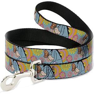 Buckle-Down Disney Correa para mascotas, correa para perro, Winnie The Pooh Eeyore Butterfly Pose Floral Collage Azul, 4 pies de largo 1.0 pulgadas de ancho Buckle-Down Disney Correa para mascotas, correa para perro, Winnie The Pooh Eeyore Butterfly Pose Floral Collage Azul, 4 pies de largo 1.0 pulgadas de ancho