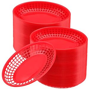 Generic 60 cestas de comida rápida de 9 x 5.6 pulgadas, cestas ovaladas de comida rápida, cestas de plástico para servir comida rápida para pollo frito, perros calientes, pan, hamburguesas, Generic 60 cestas de comida rápida de 9 x 5.6 pulgadas, cestas ovaladas de comida rápida, cestas de plástico para servir comida rápida para pollo frito, perros calientes, pan, hamburguesas,
