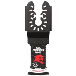 Diablo Demo Demon Cuchilla de herramienta oscilante bimetálica de ajuste universal para madera incrustada en clavos, ancho de corte de 1-1/4 pulgadas, profundidad de corte de 2 pulgadas, paquete de Diablo Demo Demon Cuchilla de herramienta oscilante bimetálica de ajuste universal para madera incrustada en clavos, ancho de corte de 1-1/4 pulgadas, profundidad de corte de 2 pulgadas, paquete de