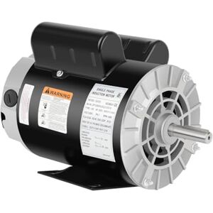 FAHKNS Compresor de aire Motor eléctrico, 5SPL HP 3450 RPM, 230 V monofásico, marco de 56 Hz eje con llave de 7/8 pulgadas 60 Hz, rotación CCW de servicio comercial, longitud del eje de 2.25 para compresores FAHKNS Compresor de aire Motor eléctrico, 5SPL HP 3450 RPM, 230 V monofásico, marco de 56 Hz eje con llave de 7/8 pulgadas 60 Hz, rotación CCW de servicio comercial, longitud del eje de 2.25 para compresores