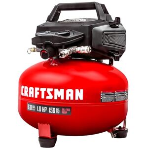CRAFTSMAN Compresores de aire 6 litros, compresor de aire portátil tipo pancake, sin aceite, presión máxima de 150 PSI, 1.0 HP, 2.6 CFM@90PSI, compresor de aire eléctrico para taller, CMXECXA02106410 CRAFTSMAN Compresores de aire 6 litros, compresor de aire portátil tipo pancake, sin aceite, presión máxima de 150 PSI, 1.0 HP, 2.6 CFM@90PSI, compresor de aire eléctrico para taller, CMXECXA02106410