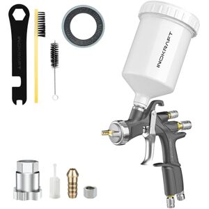 InoKraft D1 LVLP Kit básico de Pistola de pulverización de Aire, fácil de Usar, Pistola de Pintura para automóviles y casa, Boquilla de 1,3 mm, con Accesorios de pulverización de Pintura InoKraft D1 LVLP Kit básico de Pistola de pulverización de Aire, fácil de Usar, Pistola de Pintura para automóviles y casa, Boquilla de 1,3 mm, con Accesorios de pulverización de Pintura