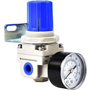 BLCH Regulador de presión de aire NPT de 1/4 pulgadas, regulador de aire para compresor, regulador de compresor de aire, sistema de secado de aire calibre AR2000-02, 0-160 PSI BLCH Regulador de presión de aire NPT de 1/4 pulgadas, regulador de aire para compresor, regulador de compresor de aire, sistema de secado de aire calibre AR2000-02, 0-160 PSI