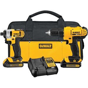 DeWalt Taladro Atornillador y Llave de Impacto, 20V Máx, Incluye 2 Baterías, Cargador y Bolsa para Herramientas, DCK240C2 DeWalt Taladro Atornillador y Llave de Impacto, 20V Máx, Incluye 2 Baterías, Cargador y Bolsa para Herramientas, DCK240C2