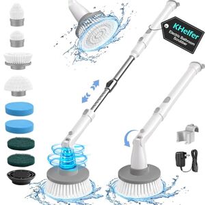 kHelfer Fregador eléctrico Kh8, limpiador de ducha inalámbrico actualizado, 8 cabezales de repuesto, 1.5 H de doble velocidad, cepillo para polvo de limpieza de ducha con brazo de extensión para kHelfer Fregador eléctrico Kh8, limpiador de ducha inalámbrico actualizado, 8 cabezales de repuesto, 1.5 H de doble velocidad, cepillo para polvo de limpieza de ducha con brazo de extensión para