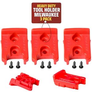 PERCH Paquete de 3 soportes para herramientas inalámbricas Milwaukee M18/18 V, organizador de herramientas de ajuste a presión para soporte de taladro Milwaukee y soporte de pared para soporte de PERCH Paquete de 3 soportes para herramientas inalámbricas Milwaukee M18/18 V, organizador de herramientas de ajuste a presión para soporte de taladro Milwaukee y soporte de pared para soporte de