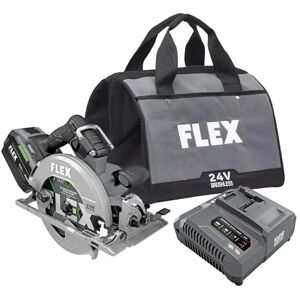 FLEX FX2141-1J Kit de sierra circular inalámbrica sin escobillas de 24 V con batería de litio apilada de 10.0 Ah y cargador rápido de 280 W FLEX FX2141-1J Kit de sierra circular inalámbrica sin escobillas de 24 V con batería de litio apilada de 10.0 Ah y cargador rápido de 280 W