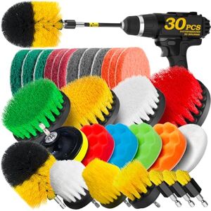 Holikme Juego de 30 accesorios de cepillo para polvo de taladro, almohadillas para orejas y esponja, cepillo para polvo de limpieza eléctrico con accesorio largo extendido, limpieza multiusos para Holikme Juego de 30 accesorios de cepillo para polvo de taladro, almohadillas para orejas y esponja, cepillo para polvo de limpieza eléctrico con accesorio largo extendido, limpieza multiusos para