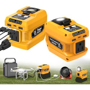 PlantPalGear Inversor de energía de 220 W para batería Dewalt de 20 V, CC 20 V a CA 110 V generador de estación de energía portátil con 1 toma de CA, 2 puertos USB y 1 carga rápida tipo C, luz de trabajo LED de PlantPalGear Inversor de energía de 220 W para batería Dewalt de 20 V, CC 20 V a CA 110 V generador de estación de energía portátil con 1 toma de CA, 2 puertos USB y 1 carga rápida tipo C, luz de trabajo LED de