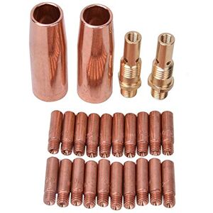 Thincol Accesorios de soldadura Mig, juego de consumibles de antorcha de soldadura Mig de 24 piezas, kit de punta de contacto de difusor de gas de boquilla de soldadura, para pistola de soldadura Mig Thincol Accesorios de soldadura Mig, juego de consumibles de antorcha de soldadura Mig de 24 piezas, kit de punta de contacto de difusor de gas de boquilla de soldadura, para pistola de soldadura Mig
