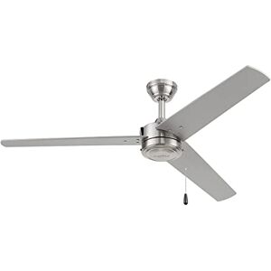 COOLFAN Ventilador de Techo para Exterior Modelo Bora Abanico A Prueba de Humedad de 52 Pulgadas (132 cm), 3 Aspas Reversibles y Control por Cadena Color Níquel. COOLFAN Ventilador de Techo para Exterior Modelo Bora Abanico A Prueba de Humedad de 52 Pulgadas (132 cm), 3 Aspas Reversibles y Control por Cadena Color Níquel.