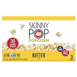 SkinnyPop Microwave Butter Popcorn Bags, Healthy Snacks, 2.8oz (12 3-Packs) SkinnyPop Microwave Butter Popcorn Bags, Healthy Snacks, 2.8oz (12 3-Packs)