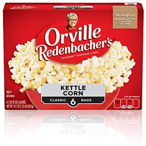 Orville Redenbacher's Kettle Corn Microwave Popcorn, 3.28 Ounce Classic Bag, 6-Count Orville Redenbacher's Kettle Corn Microwave Popcorn, 3.28 Ounce Classic Bag, 6-Count