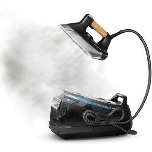 Rowenta , Iron Ultimate Steam Pro Suela de acero inoxidable para ropa, 1800 vatios, tanque extraíble de 1.3 l, tecnología de caldera, calentamiento rápido, plancha de ropa negra, DG8668 Rowenta , Iron Ultimate Steam Pro Suela de acero inoxidable para ropa, 1800 vatios, tanque extraíble de 1.3 l, tecnología de caldera, calentamiento rápido, plancha de ropa negra, DG8668