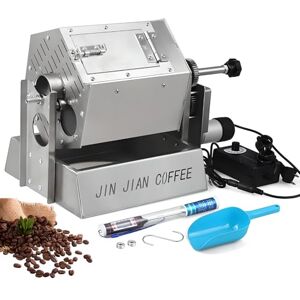 QUTBAG Tostador de Granos de café Profesional, Tostador de Granos de café eléctrico Tipo Tambor de 3,4 L con termómetro, Panadero de Granos de café a Gas para cafetería, Uso doméstico QUTBAG Tostador de Granos de café Profesional, Tostador de Granos de café eléctrico Tipo Tambor de 3,4 L con termómetro, Panadero de Granos de café a Gas para cafetería, Uso doméstico