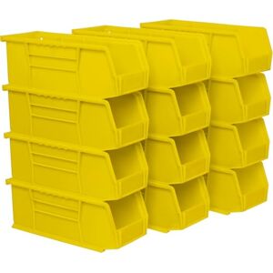 Akro-Mils 30224 Plastic Storage Stacking Hanging Akro Bin, 11-Inch by 4-Inch by 4-Inch, Yellow, Case of 12 Akro-Mils 30224 Plastic Storage Stacking Hanging Akro Bin, 11-Inch by 4-Inch by 4-Inch, Yellow, Case of 12