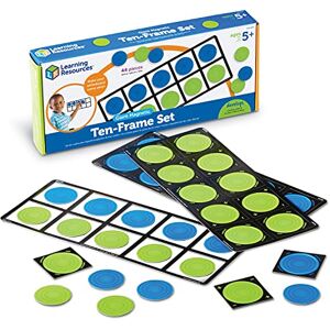 Learning Resources LER6644 Giant Magnetic Ten Frame Set Juego de Cuadros de Diez con Imanes Gigantes, 12-1/4 L x 5 W in, Green Learning Resources LER6644 Giant Magnetic Ten Frame Set Juego de Cuadros de Diez con Imanes Gigantes, 12-1/4 L x 5 W in, Green