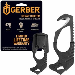 Gerber Gear Herramienta de escape para cinturón de seguridad con agujero de cordón y interruptor de vidrio, color negro, 5 x 2.5 x 1 pulgadas, tamaño de bolsillo Gerber Gear Herramienta de escape para cinturón de seguridad con agujero de cordón y interruptor de vidrio, color negro, 5 x 2.5 x 1 pulgadas, tamaño de bolsillo