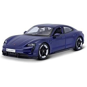 Bburago -18-21098B Porsche Taycan Turbo S en Azul Escala 1/24 (18-21098B), Unisex, para niños, Color Bburago -18-21098B Porsche Taycan Turbo S en Azul Escala 1/24 (18-21098B), Unisex, para niños, Color