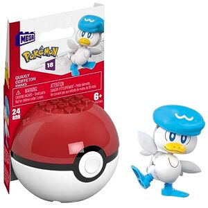 Mega Brands Mega Pokémon Juguete de Construcción Pokebola Coleccionable de Quaxly para niños de 6 años en adelante Mega Brands Mega Pokémon Juguete de Construcción Pokebola Coleccionable de Quaxly para niños de 6 años en adelante
