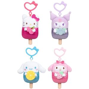 Jazwares Hello Kitty and Friends Paquete de 4 paletas con Clip de Peluche con Hello Kitty, Kuromi, My Melody y Cinnamoroll con Clips únicos de Lazo, Producto Oficial de Sanrio Jazwares Hello Kitty and Friends Paquete de 4 paletas con Clip de Peluche con Hello Kitty, Kuromi, My Melody y Cinnamoroll con Clips únicos de Lazo, Producto Oficial de Sanrio