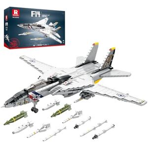 Reobrix F-14 Tomcat Fighter Jet Kit de construcción de 1600 Bloques de alas móviles para Adultos y niños a Partir de 14 años, Unisex, no Plegable Reobrix F-14 Tomcat Fighter Jet Kit de construcción de 1600 Bloques de alas móviles para Adultos y niños a Partir de 14 años, Unisex, no Plegable