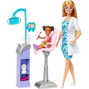 Barbie Profesiones Set de Juego Dentista Cabello Rubio para niñas de 3 años en adelante Barbie Profesiones Set de Juego Dentista Cabello Rubio para niñas de 3 años en adelante