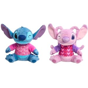 Disney Paquete de Peluches Grandes Stitch San Valentín, Incluye a Stitch y Angel, Juguete para Fans y Niños Desde 2 Años, de Disney Paquete de Peluches Grandes Stitch San Valentín, Incluye a Stitch y Angel, Juguete para Fans y Niños Desde 2 Años, de