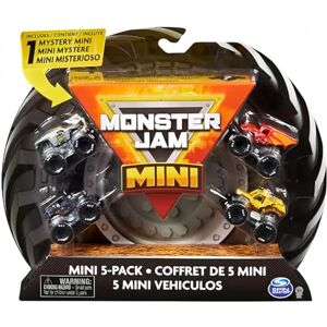 Monster Cable Mini, mini camiones monstruos coleccionables oficiales; escala 1:87, paquete de 5 incluye 1 cami n misterioso Monster Cable Mini, mini camiones monstruos coleccionables oficiales; escala 1:87, paquete de 5 incluye 1 cami n misterioso