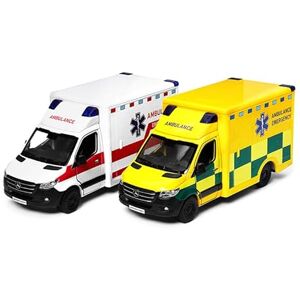 KiNSMART Furgoneta de carga Mercedes-Benz Sprinter Escala O 1:48 de 5 pulgadas modelo de metal fundido a presión furgoneta de juguete (juego de 2 camiones) KiNSMART Furgoneta de carga Mercedes-Benz Sprinter Escala O 1:48 de 5 pulgadas modelo de metal fundido a presión furgoneta de juguete (juego de 2 camiones)