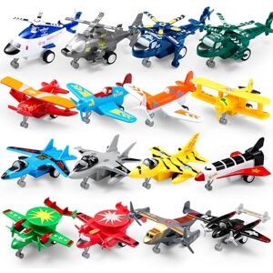 JOYIN 16 Piezas de Juguetes de Aviones de Retroceso, Juego de Aviones para niños, aeronaves Que Incluyen helicópteros, cazas, bombarderos y biplanos, Regalos para niños pequeños a Partir de 3 años. JOYIN 16 Piezas de Juguetes de Aviones de Retroceso, Juego de Aviones para niños, aeronaves Que Incluyen helicópteros, cazas, bombarderos y biplanos, Regalos para niños pequeños a Partir de 3 años.