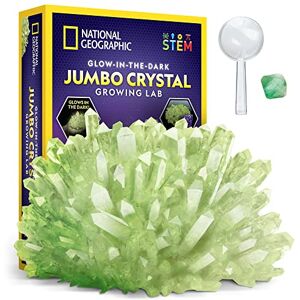 Blue Marble National Geographic Kit de cultivo de cristal jumbo – Haz crecer tu propio gigante que brilla en la oscuridad en unos días con este kit de fabricación de cristal, kit de ciencia, Blue Marble National Geographic Kit de cultivo de cristal jumbo – Haz crecer tu propio gigante que brilla en la oscuridad en unos días con este kit de fabricación de cristal, kit de ciencia,