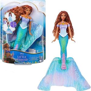 Mattel , Disney La Sirenita Ariel humana a sirena Muñeca se transforma al pulsar un botón, juguete +3 años ( HLX13) Mattel , Disney La Sirenita Ariel humana a sirena Muñeca se transforma al pulsar un botón, juguete +3 años ( HLX13)