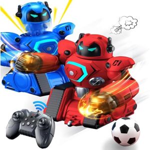 OBEST Coche de Choque RC, Robots de Batalla con Remoto Control, 2 Piezas de Juguete Robot Teledirigido, Divertidos Juguetes Electrónicos de RC Robot de Lucha con Sonido y Luces Ajustables, R30 OBEST Coche de Choque RC, Robots de Batalla con Remoto Control, 2 Piezas de Juguete Robot Teledirigido, Divertidos Juguetes Electrónicos de RC Robot de Lucha con Sonido y Luces Ajustables, R30