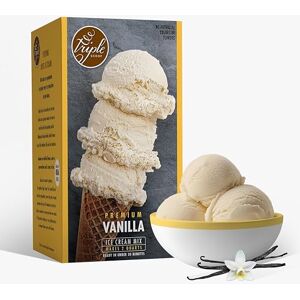 Triple Scoop Mezcla para helado, base para usar con máquina para hacer helados en casa, sin OGM, sin colorantes ni sabores 1 Caja Triple Scoop Mezcla para helado, base para usar con máquina para hacer helados en casa, sin OGM, sin colorantes ni sabores 1 Caja