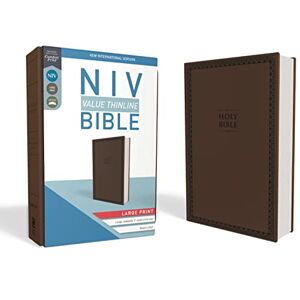 Zondervan NIV, Value Thinline Bible, Large Print, Leathersoft, Brown, Comfort Print Zondervan NIV, Value Thinline Bible, Large Print, Leathersoft, Brown, Comfort Print