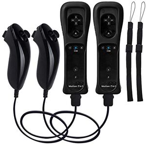 Nintendo Motion Plus Wii Controladores 2 paquetes con Nunchucks, mandos a distancia Wii compatibles con Wii y Wii U con movimiento incorporado Plus Nintendo Motion Plus Wii Controladores 2 paquetes con Nunchucks, mandos a distancia Wii compatibles con Wii y Wii U con movimiento incorporado Plus