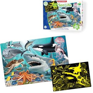 The Learning Journey Puzzle Doubles Glow in The Dark – Sea Life – Rompecabezas Preescolar de 100 Piezas Que Brillan en la Oscuridad (3 x 2 pies) – Regalos educativos para niños y niñas de 3 años en The Learning Journey Puzzle Doubles Glow in The Dark – Sea Life – Rompecabezas Preescolar de 100 Piezas Que Brillan en la Oscuridad (3 x 2 pies) – Regalos educativos para niños y niñas de 3 años en