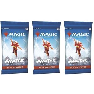 CE Paquete de 3 sobres Magic The Gathering Play Booster Lot MTG Avatar The Last Airbender CE Paquete de 3 sobres Magic The Gathering Play Booster Lot MTG Avatar The Last Airbender