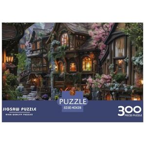 GSDGHG Forest Cabin Rompecabezas de 300 piezas para adultos, diversión de dibujos animados, alivio del estrés, juguete educativo, juego intelectual, decoración del hogar, desafío, educativo, 300 piezas (40 GSDGHG Forest Cabin Rompecabezas de 300 piezas para adultos, diversión de dibujos animados, alivio del estrés, juguete educativo, juego intelectual, decoración del hogar, desafío, educativo, 300 piezas (40