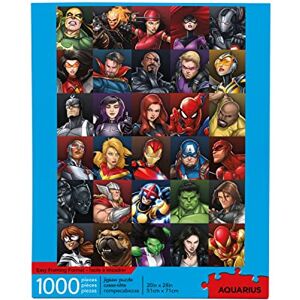 AQUARIUS Marvel Puzzle Superheroes (Rompecabezas de 1000 Piezas) – Producto Oficial de Marvel y coleccionables, sin deslumbramiento, Ajuste de precisión, 20 x 28 Pulgadas AQUARIUS Marvel Puzzle Superheroes (Rompecabezas de 1000 Piezas) – Producto Oficial de Marvel y coleccionables, sin deslumbramiento, Ajuste de precisión, 20 x 28 Pulgadas