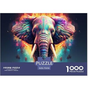 GSDGHG Elefante asiático, 1000 piezas para adultos, rompecabezas divertido, decoración de juguete, juego intelectual, alivio del estrés, juego educativo, relajación e inteligencia, 1000 piezas (75 x 50 cm) GSDGHG Elefante asiático, 1000 piezas para adultos, rompecabezas divertido, decoración de juguete, juego intelectual, alivio del estrés, juego educativo, relajación e inteligencia, 1000 piezas (75 x 50 cm)