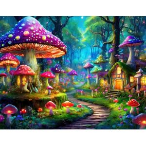 Springbok Majestic Value Brand Rompecabezas de 500 Piezas para Adultos de un Pueblo de fantasía de Hongos místicos Springbok Majestic Value Brand Rompecabezas de 500 Piezas para Adultos de un Pueblo de fantasía de Hongos místicos