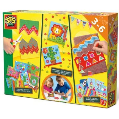 SES Creative SES Ik leer knippen, mozaïeken en prikken SES Creative SES Ik leer knippen, mozaïeken en prikken