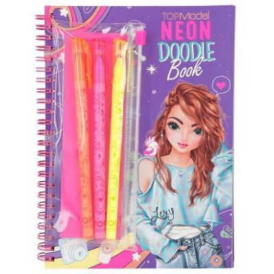 Top Model TOPModel neon Doodle kleurboek met neon stiften Top Model TOPModel neon Doodle kleurboek met neon stiften
