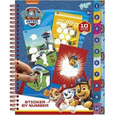 Totum PAW Patrol Sticker by Number Book Totum PAW Patrol Sticker by Number Book