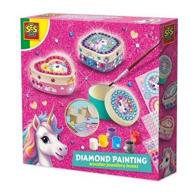 SES Creative SES Unicorn - Diamond Painting houten sierad SES Creative SES Unicorn - Diamond Painting houten sierad
