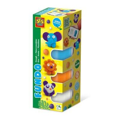 SES Creative SES FunDo klei Safari dieren 3x90gr + SES Creative SES FunDo klei Safari dieren 3x90gr +