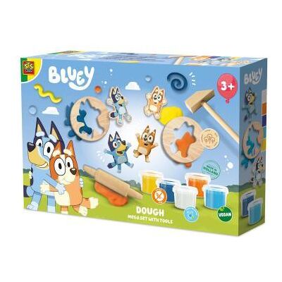 SES Creative SES Bluey - Klei mega set 5 x 90 g met tools SES Creative SES Bluey - Klei mega set 5 x 90 g met tools